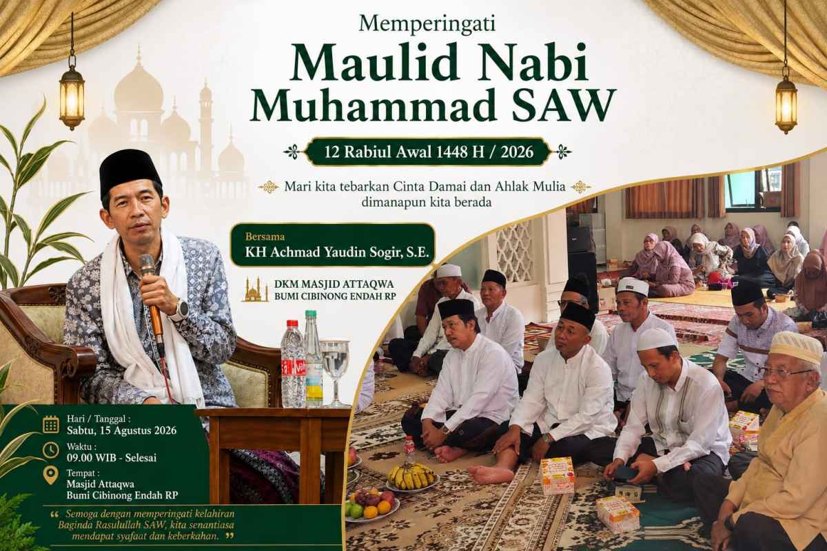 KH. Akhmad Yaudin Shogir.S.E : Jadikan Momen Maulid Nabi Muhammad SAW. “Tebarkan Cinta Damai dan Ahlak Mulia Dimanapun Kita Berada”