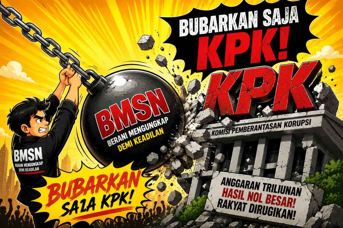 BMSN : BUBARKAN KPK SEKARANG! Jangan Biarkan Uang Rakyat Habis Tanpa Hasil