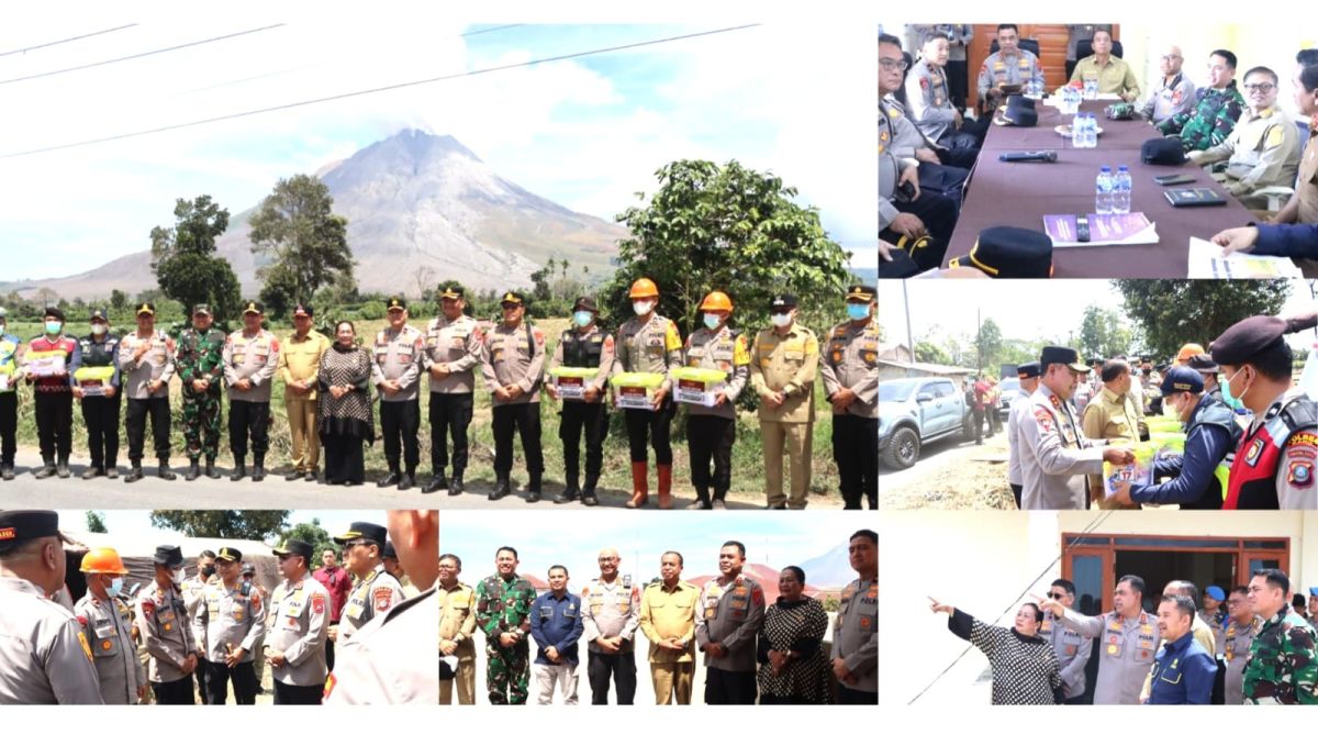 Layani dan Lindungi Masyarakat Antisipasi Erupsi Gunung Sinabung, Sejumlah Personil Polri Dikerahkan