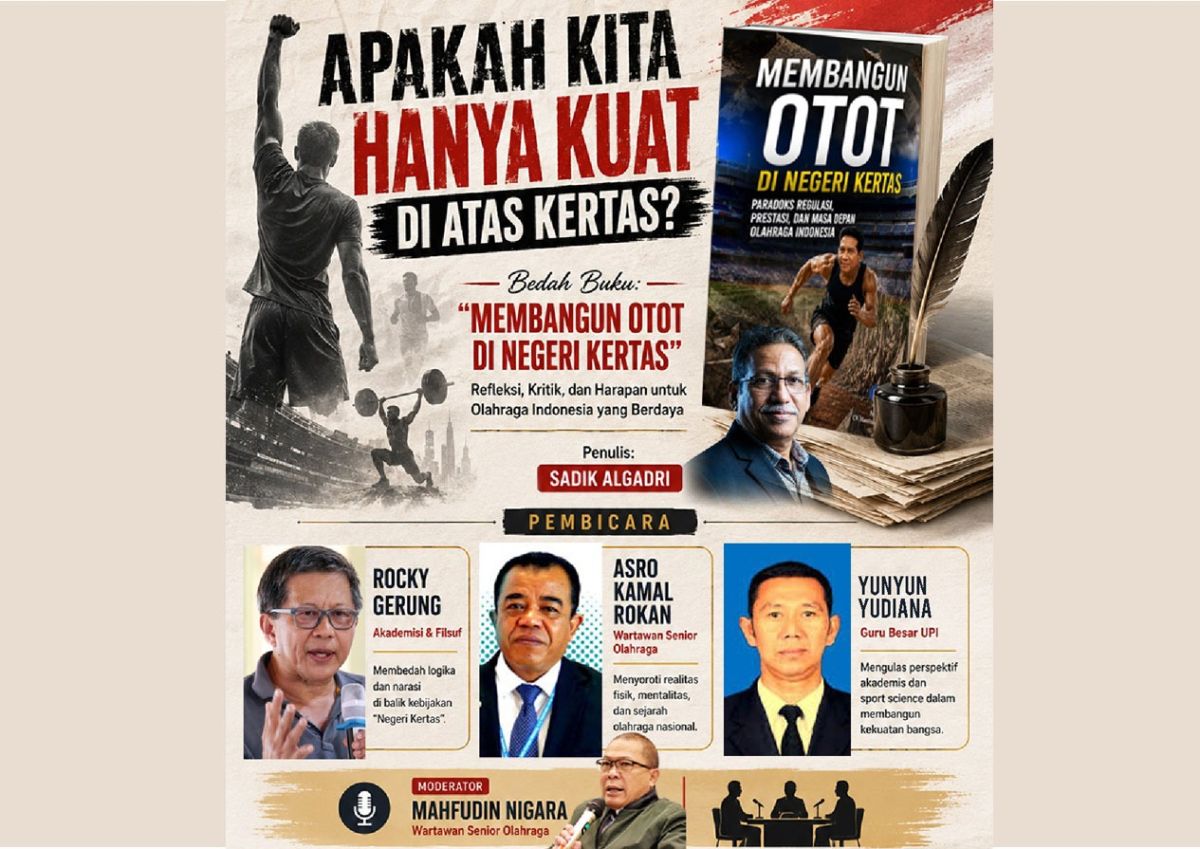 Masa Depan Olahraga Indonesia, Akademisi dan Wartawan Gelar Bedah Buku Membangun Otot di Negeri Kertas