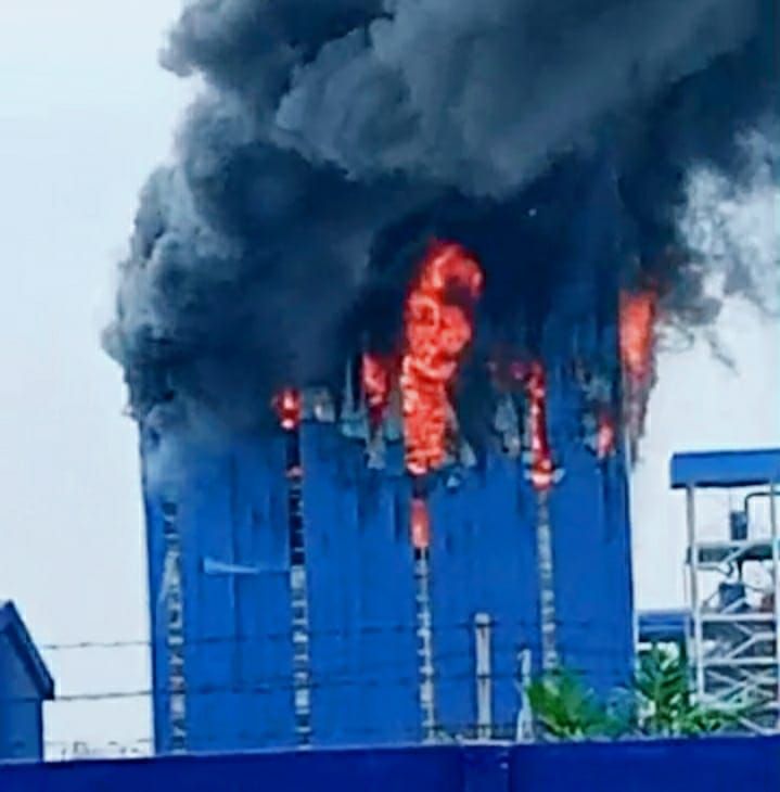 PT Evyap Pabrik Sabun Kawasan KEK  Seimangke Kabupaten Simalungun Terbakar