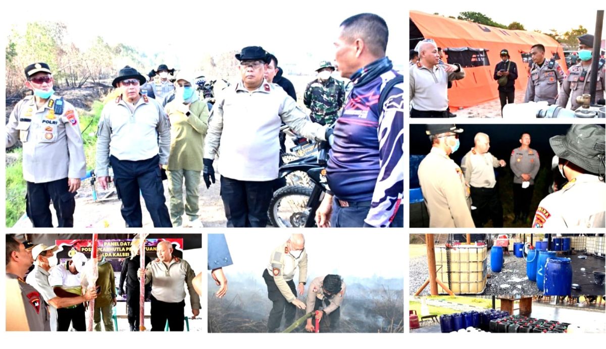 Perintah Kapolri Inovasi Gambut,  Kapolda Kalsel Turun Upaya Hentikan Bara Karhutla